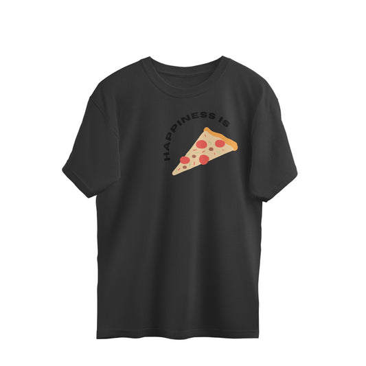 Happiness is Pizza - Oversized Unisex Tee