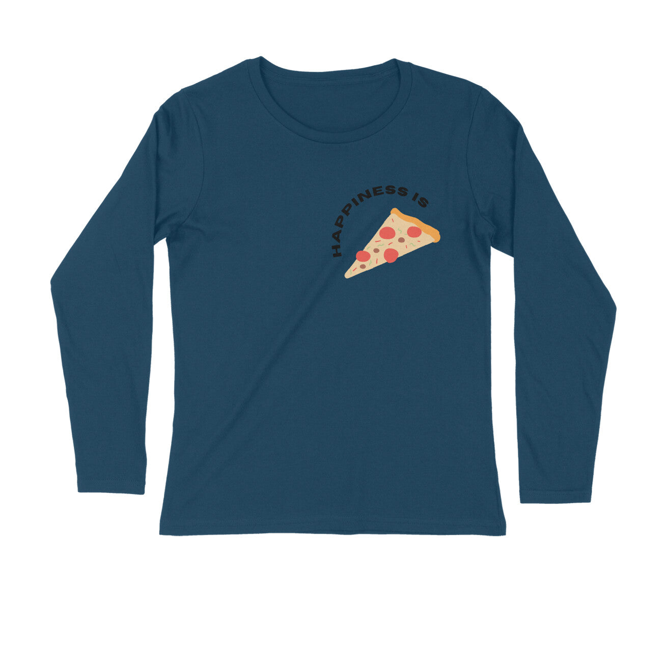 Happiness is Pizza - Long Sleeve Unisex Tshirt