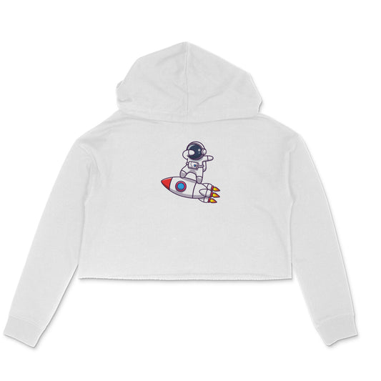 Dabbing Astronaut Cropped Hoodie
