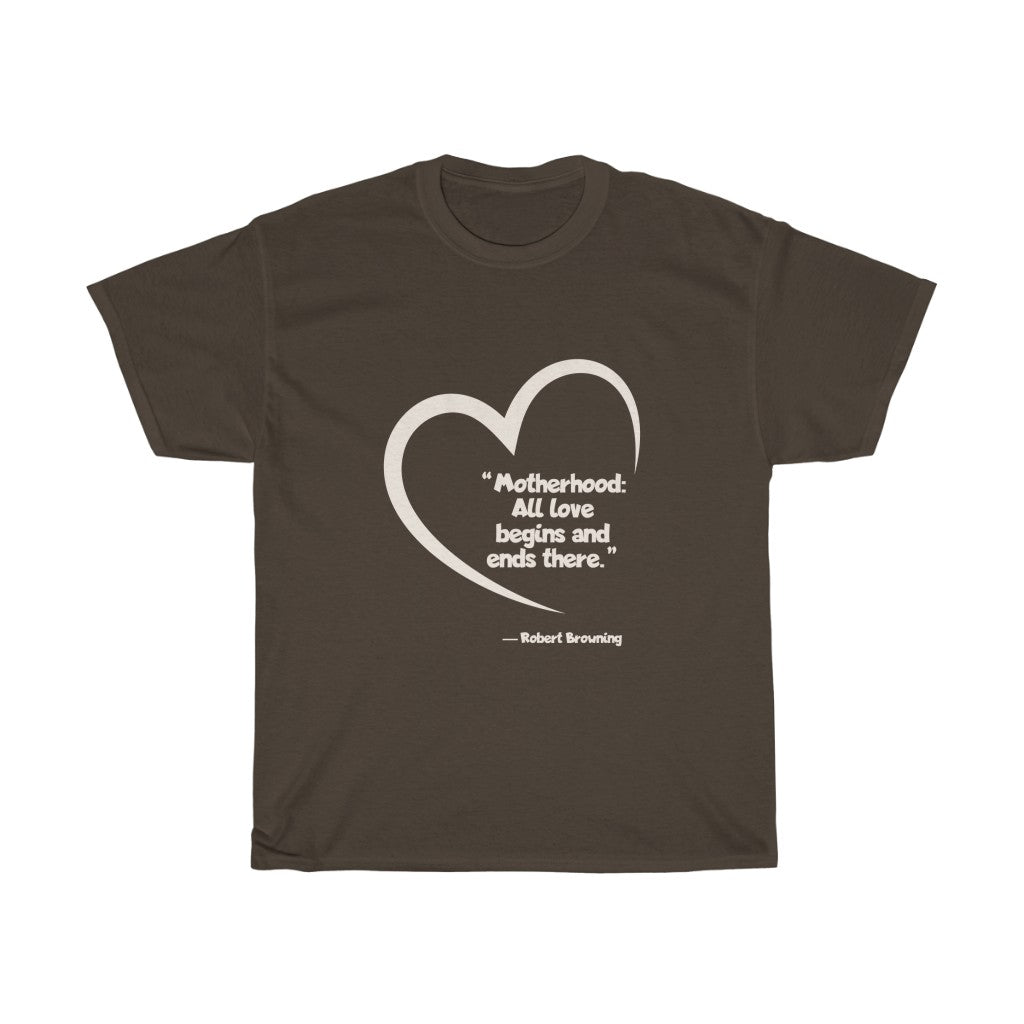 MOM -All love begins and ends- Round Neck Unisex Tees..