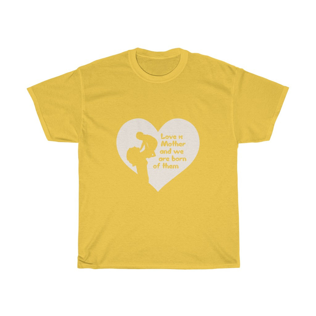 MOM - Love is mother - Round Neck Unisex Tees..