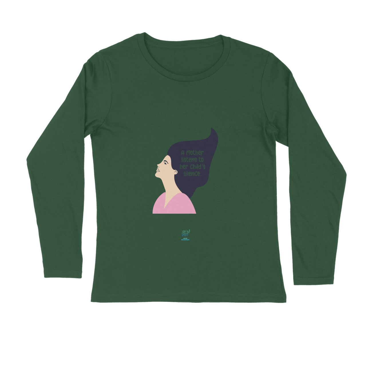 A mother listens to her child's silence - Long Sleeve Unisex Tee