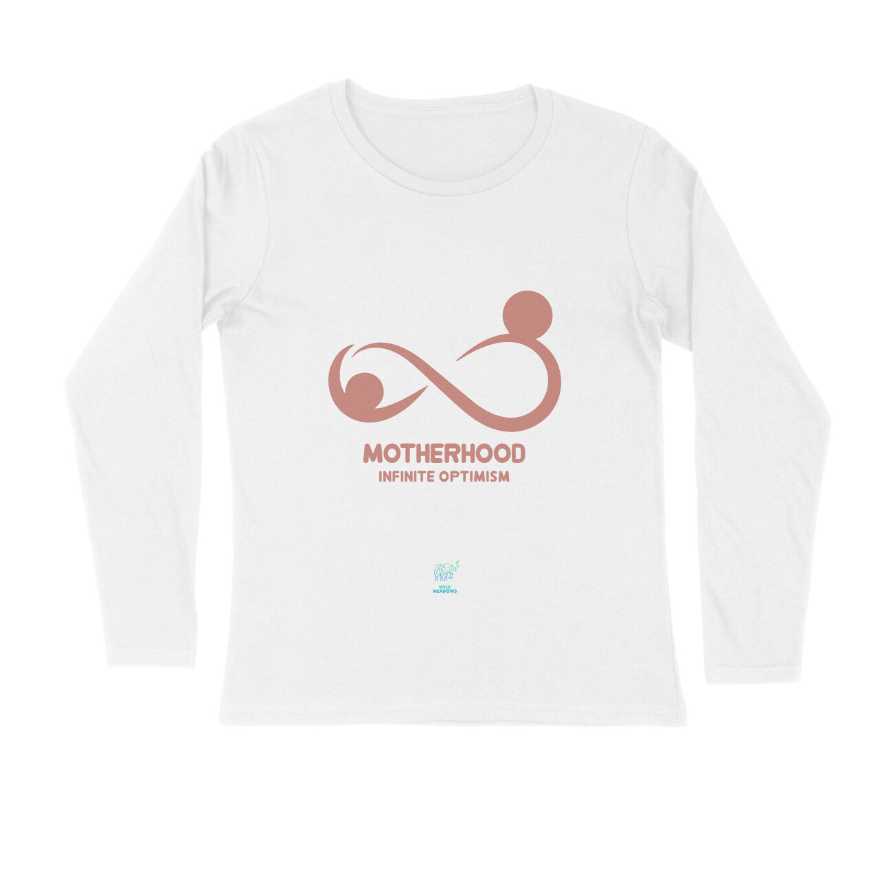 MOM - Motherhood- infinite optimism - Long Sleeve Round neck Unisex Tee