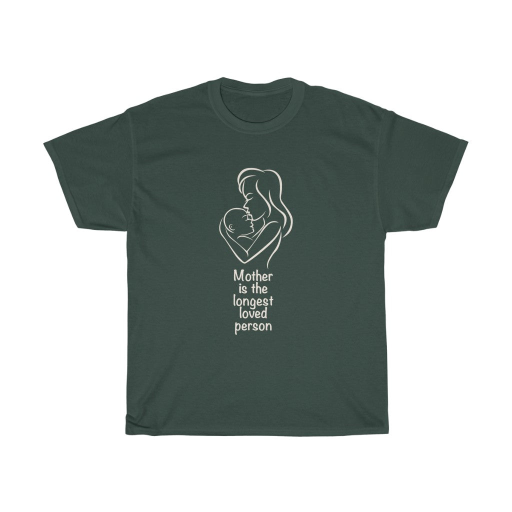MOM - longest loved person - Round Neck Unisex Tees..